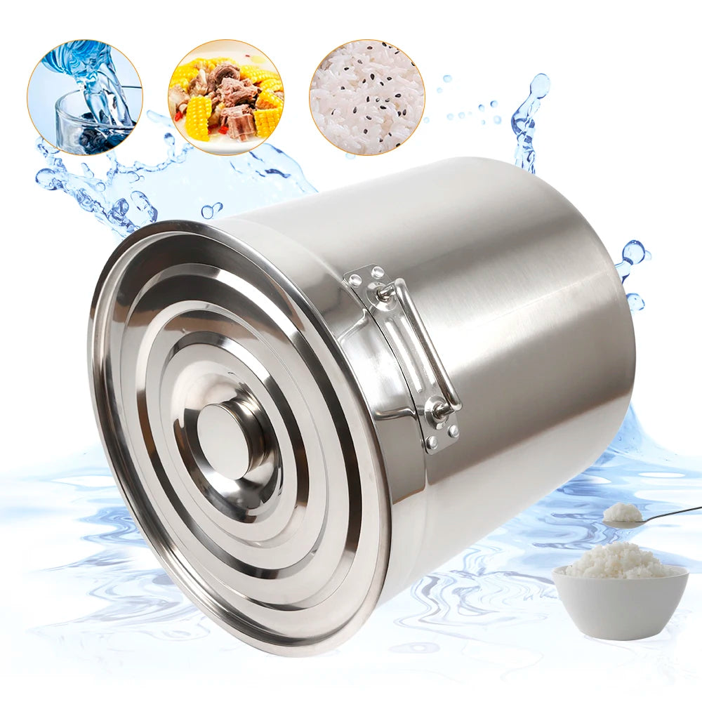 Stainless Steel Stockpot With Airtight Lid Hanging Design For Multi Fuel Use