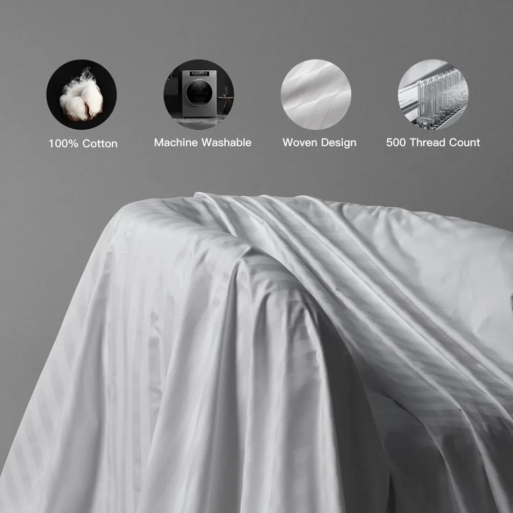 Hotel Grand White Luxury Feather Down Pillows Set of 2