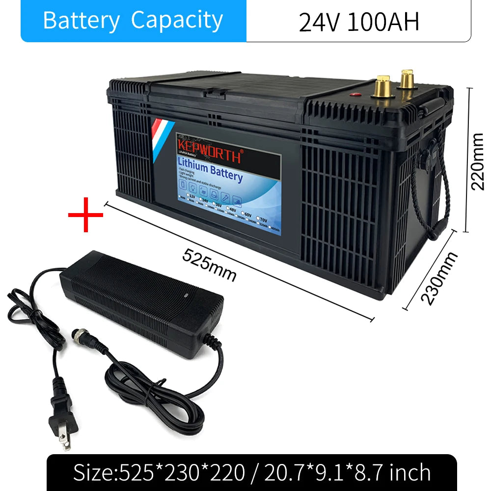 KEPWORTH Lithium Iron Phosphate Battery With Built In BMS