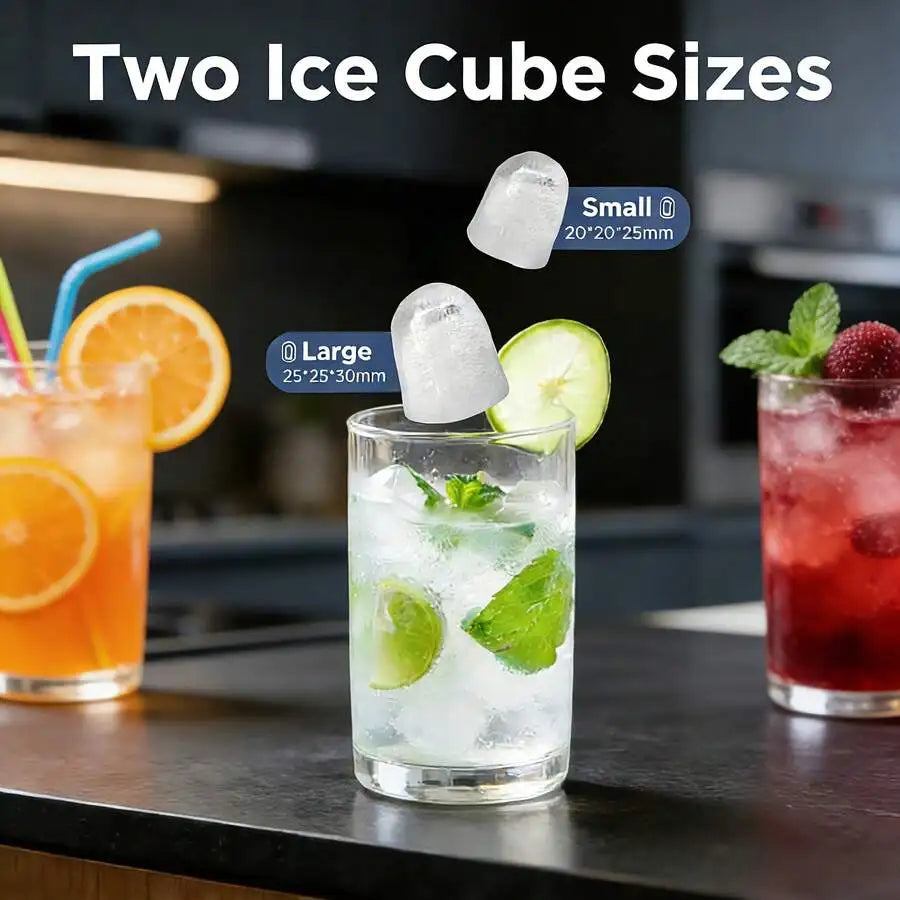 XMSJ Commercial Ice Maker Portable 26 Lbs Per 24 Hours