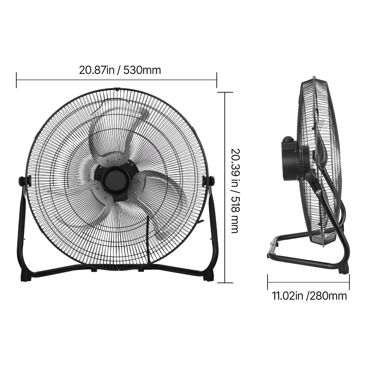 VEVOR High Velocity Industrial Floor Fans With Adjustable Tilt