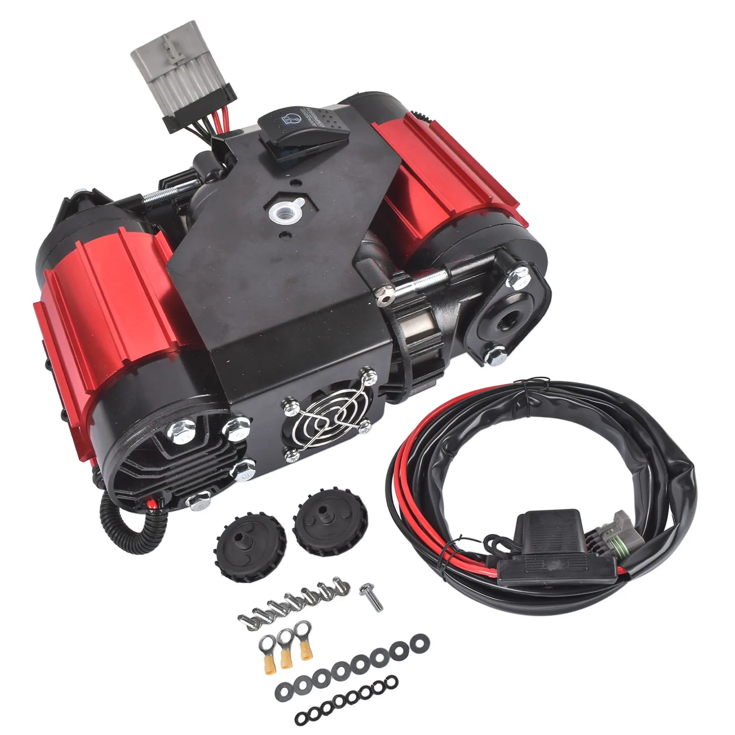 Twin Air Compressor For Inflating Tires On Rvs