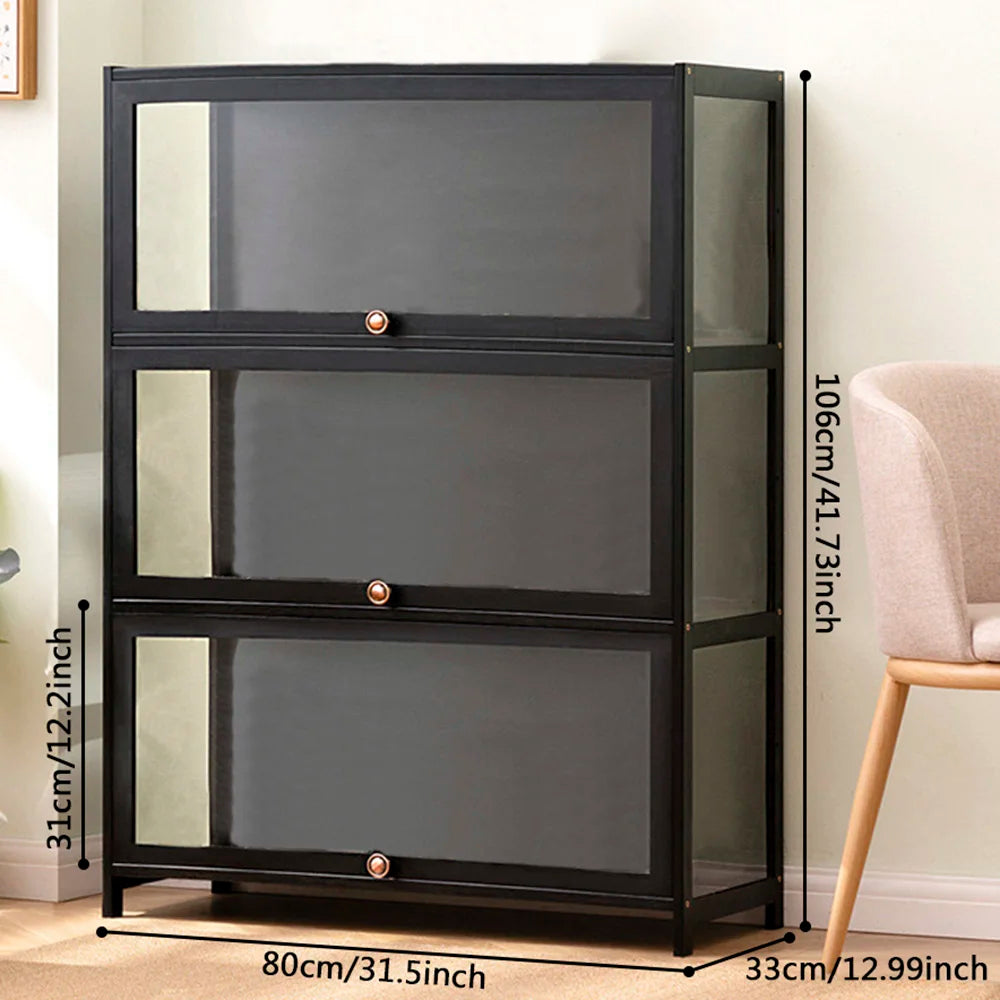 3 Door Acrylic Display Case For Anime Figures And Collectibles