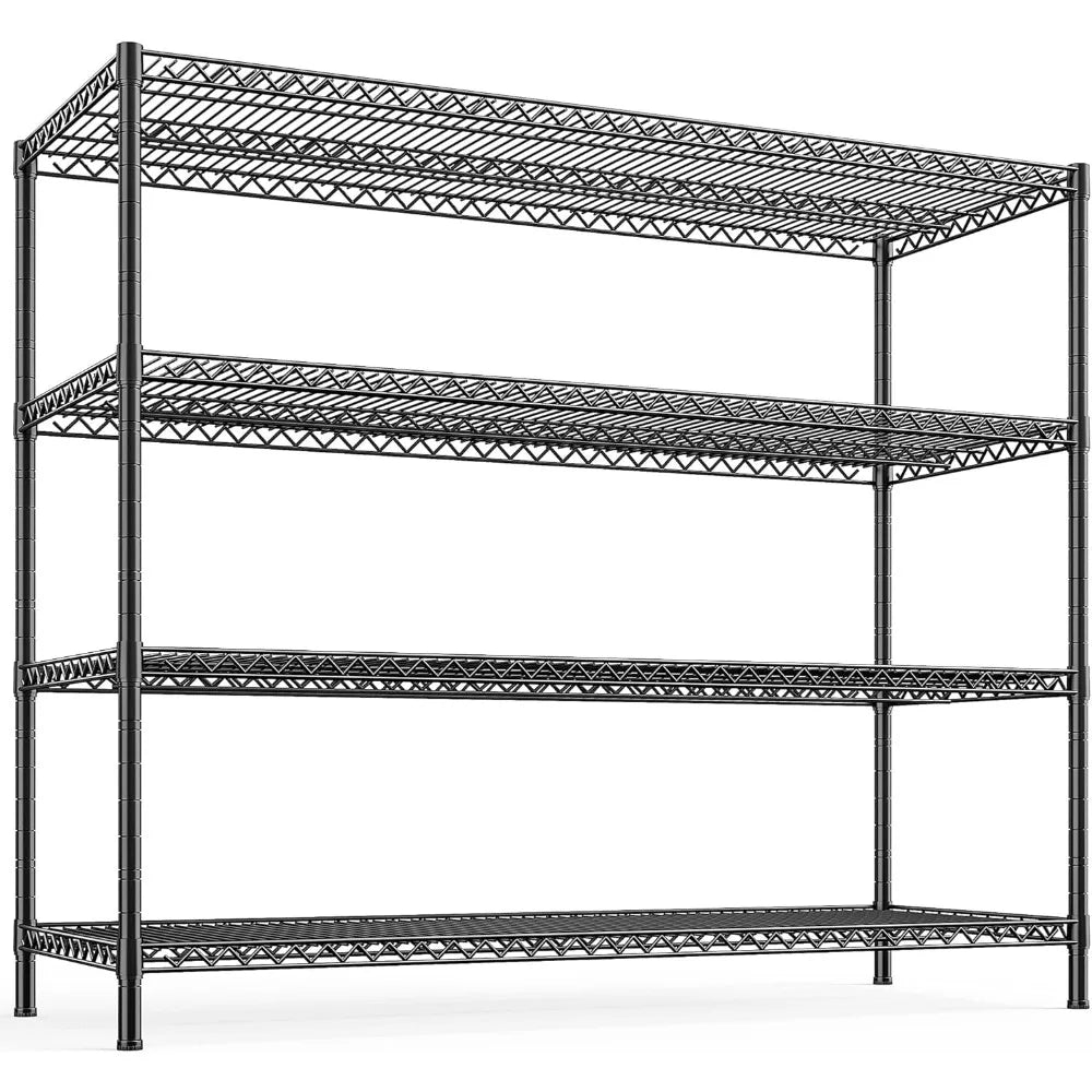 XMSJ Four Tier Metal Wire Storage Shelving Unit For Garage
