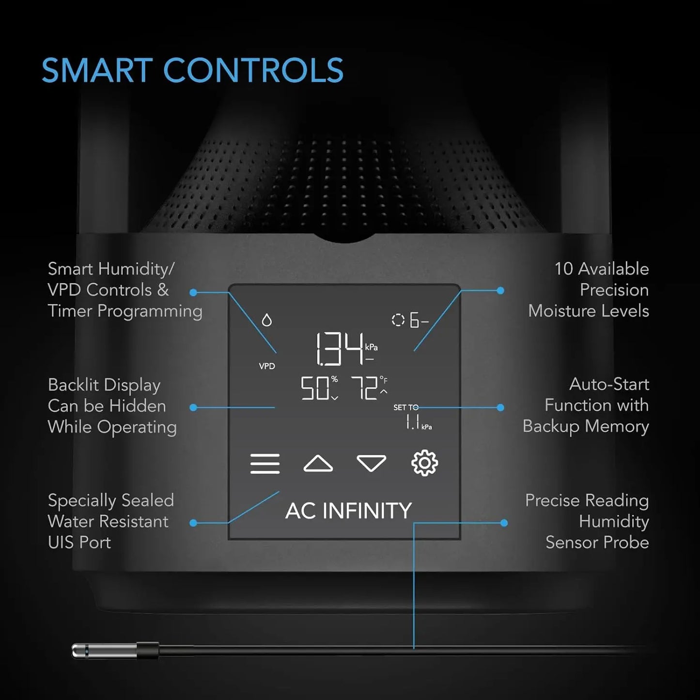 XMSJ CloudForge T3 Plant Humidifier VPD Humidity Controls