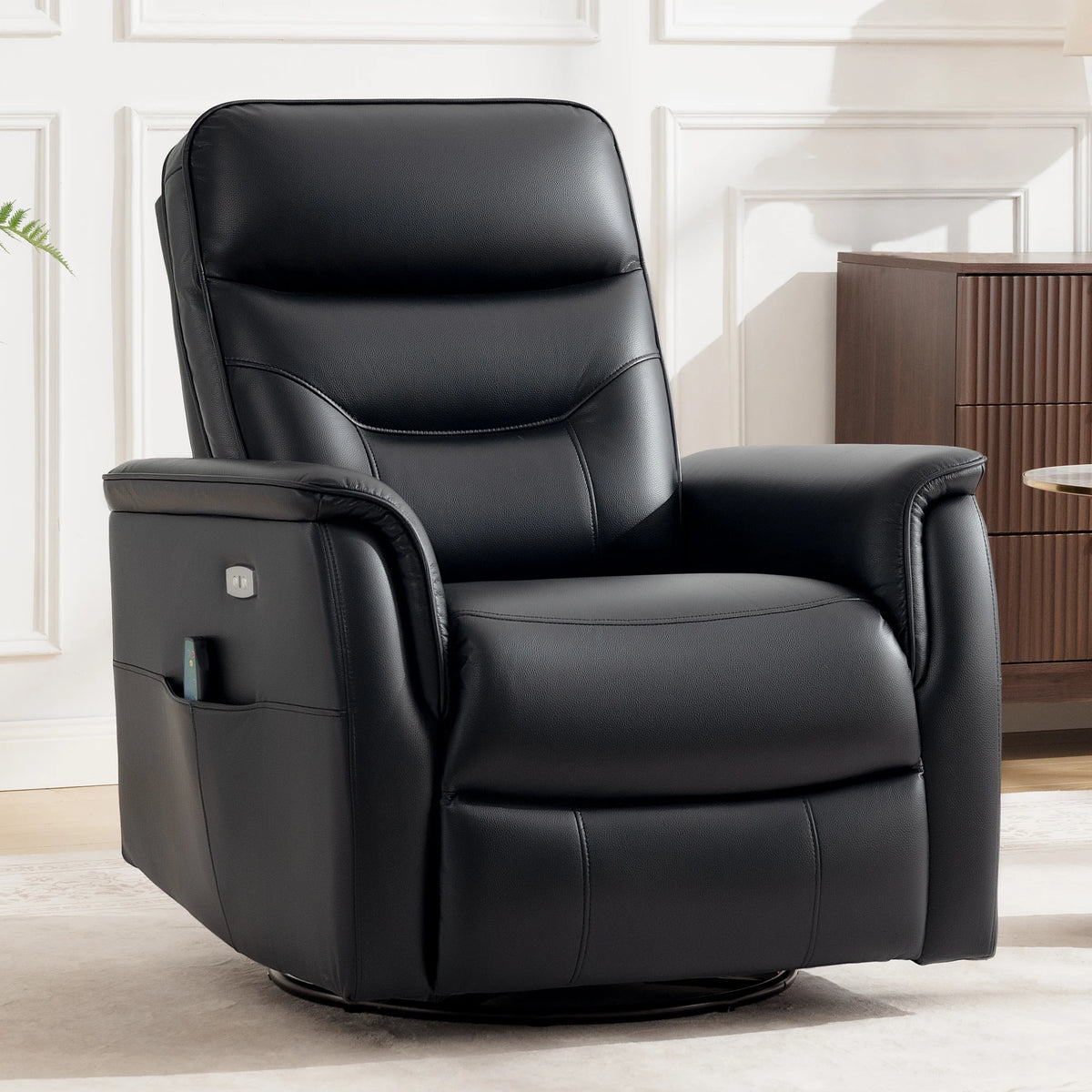 Kerdom PU Leather Power Lift Recliner With Vibration Massage