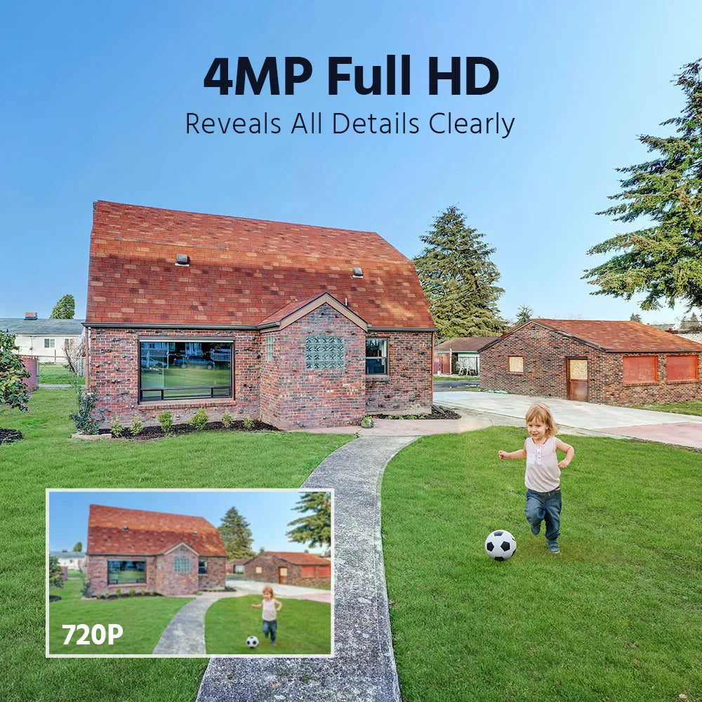 ANNKE 4MP Wireless Security Camera System With Touchscreen NVR