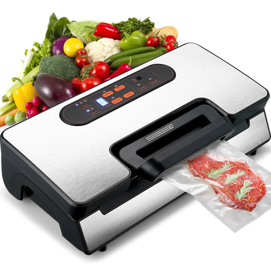 SucceBuy Vacuum Sealer Machine 90KPa 130W With Free 10pcs Vacuum Bags
