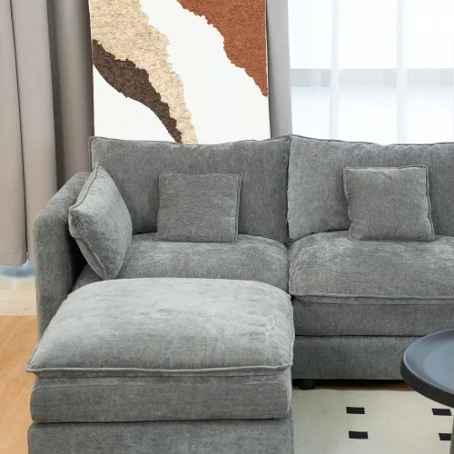 U Shaped Cloud Sofa With Storage Box And Cup Holder