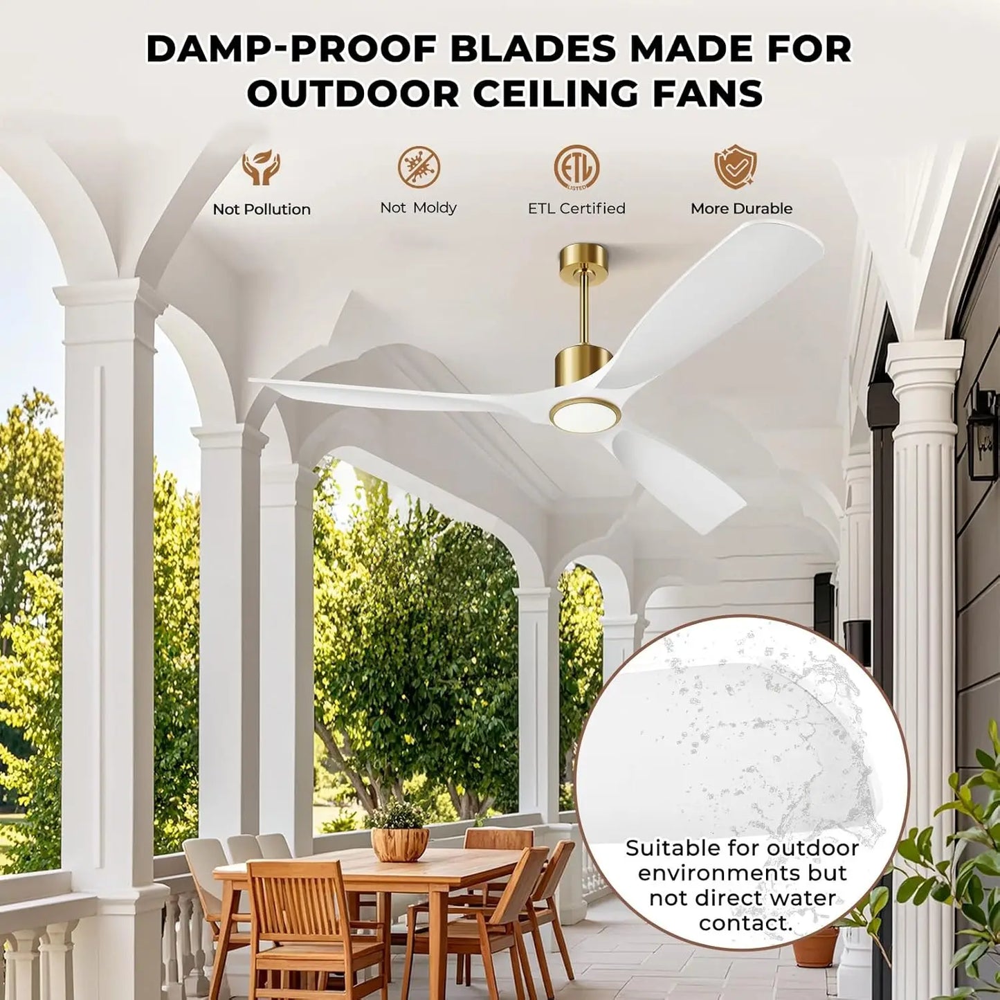 XMSJ Modern Ceiling Fan With Lights Smart App DC Motor