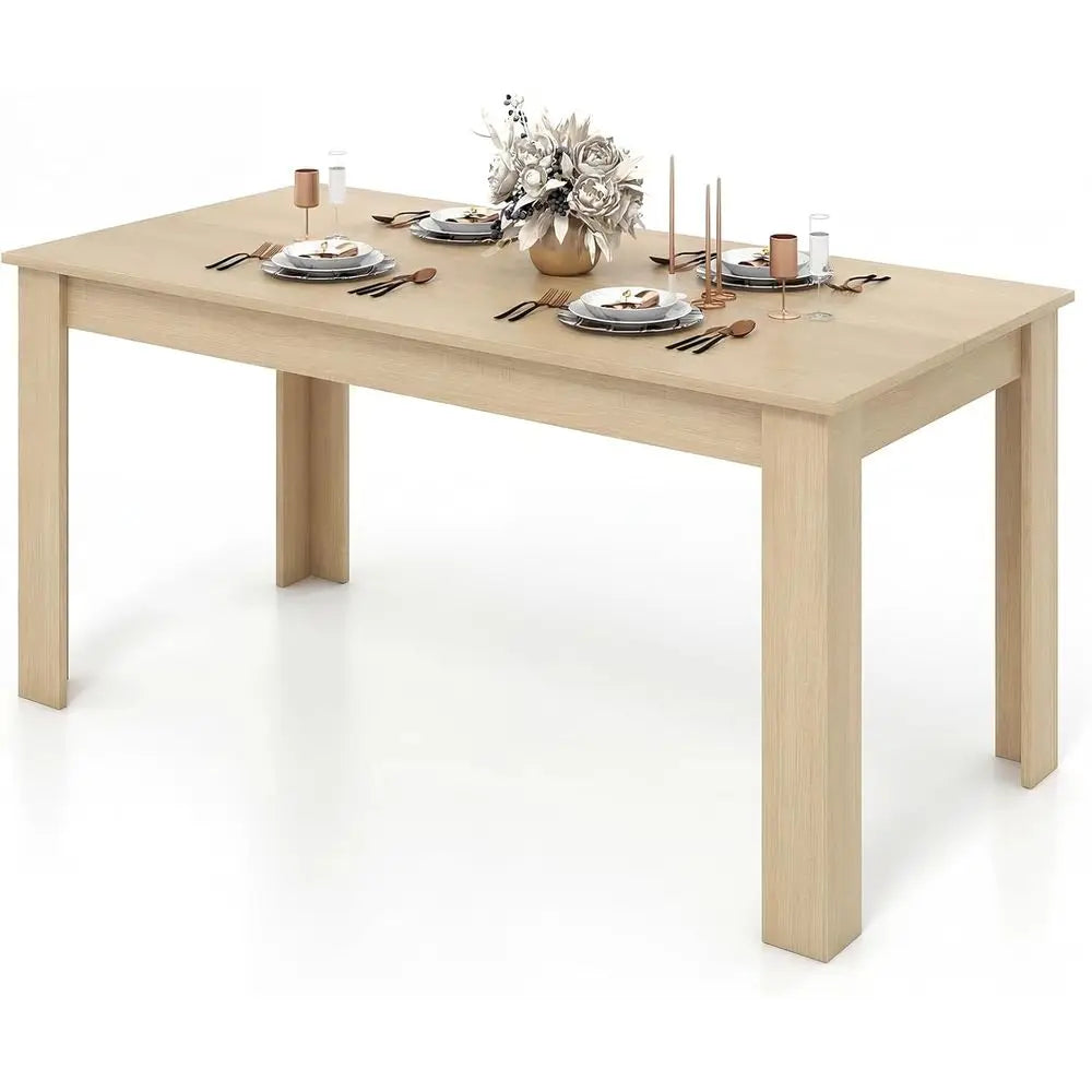 Ticify Dining Table Modern Engineered Wood For Kitchen And Living
