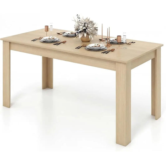 Ticify Dining Table Modern Engineered Wood For Kitchen And Living