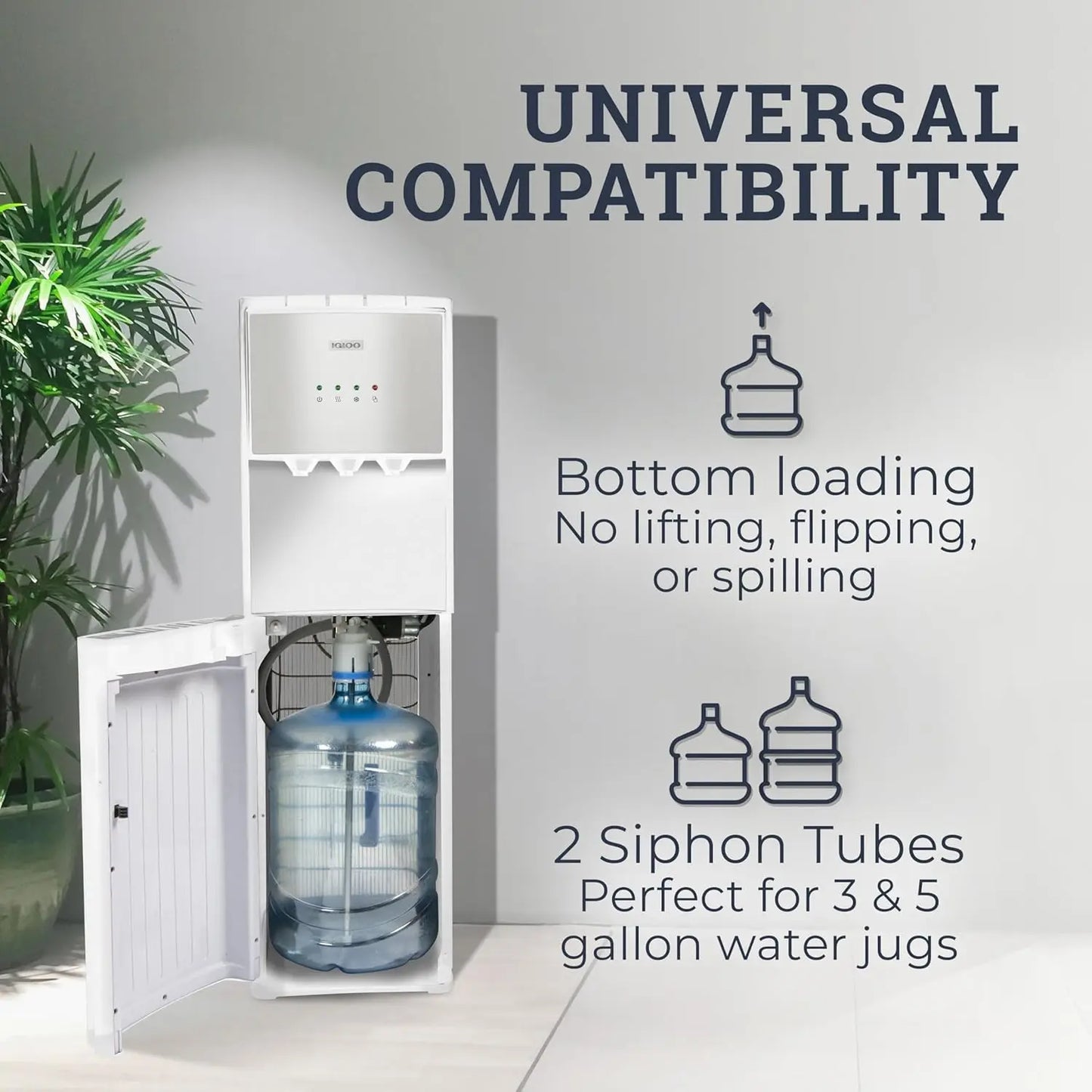 XMSJ Bottom Load Water Cooler Dispenser Hot Cold Water