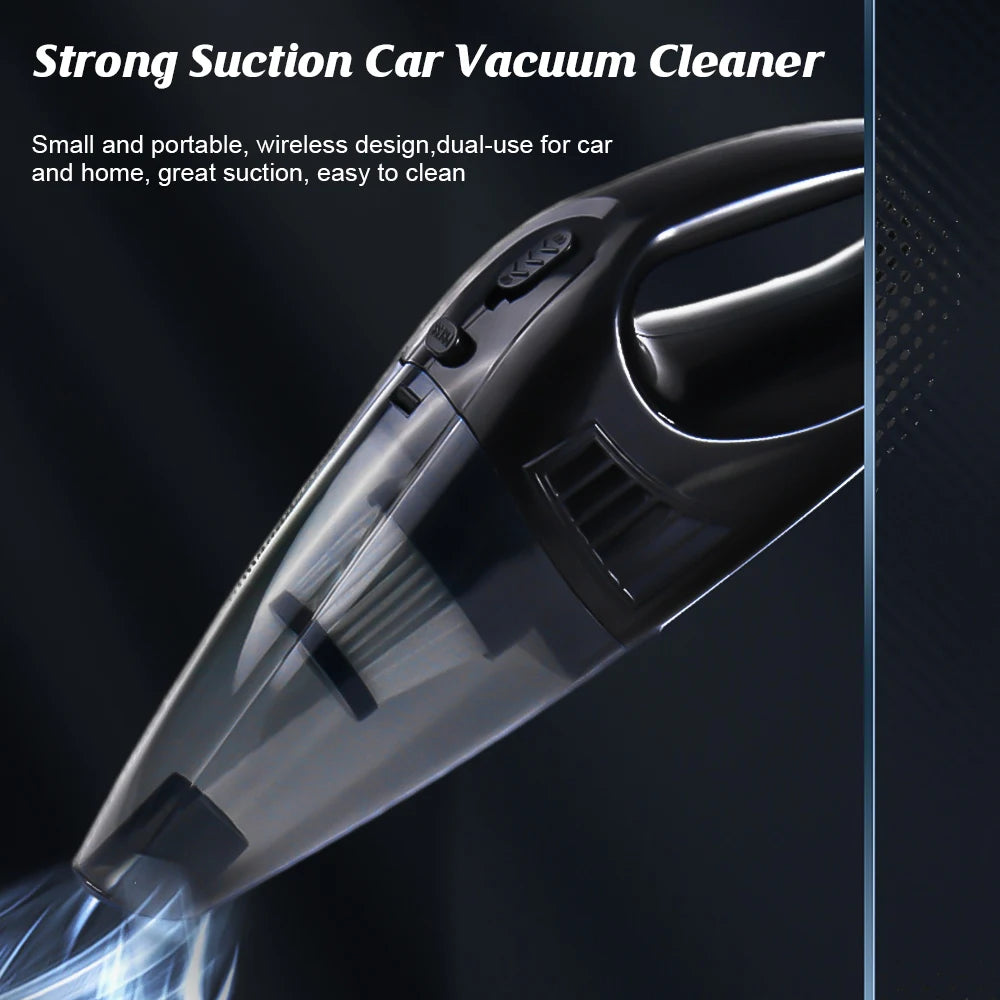 Cordless Car Vacuum Cleaner 12V With Extension Hose Nozzles