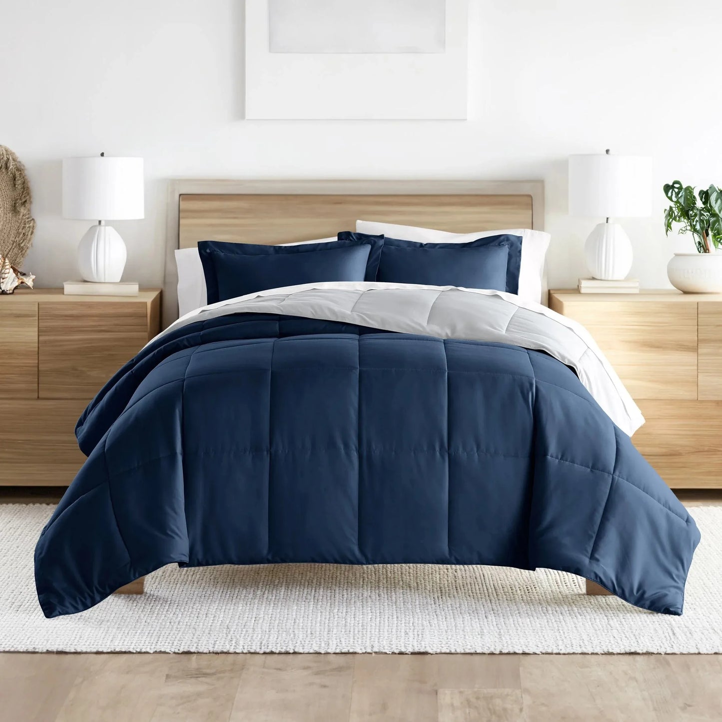 Soft Reversible All Season Down Alternative Comforter Set