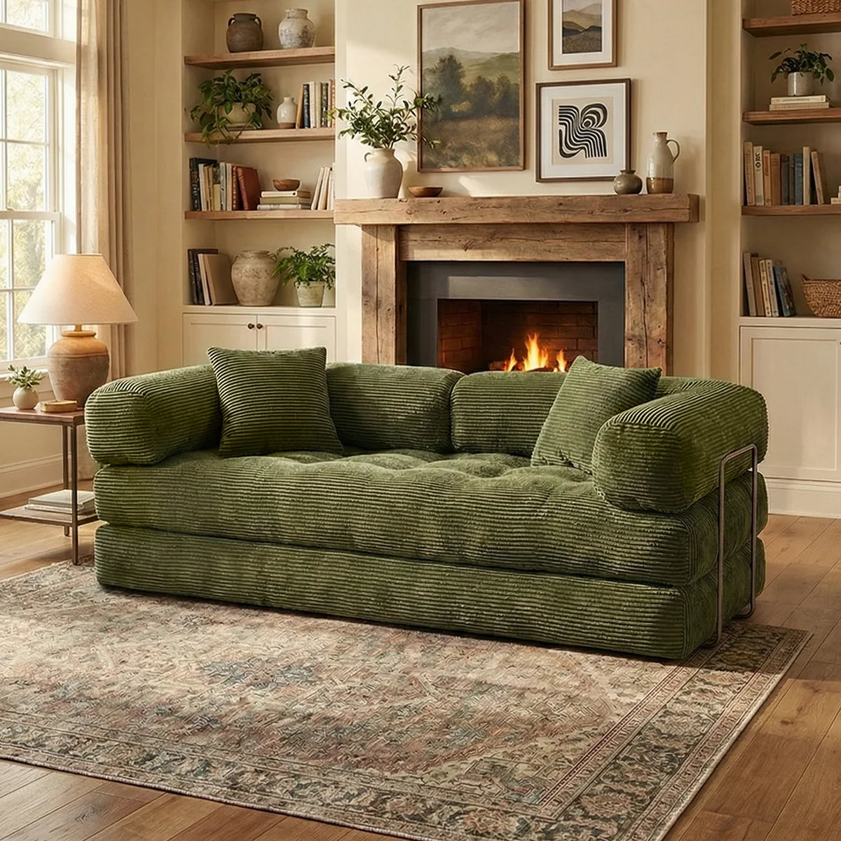 YQzyphyna Futon Sofa Bed Four In One Convertible Couch