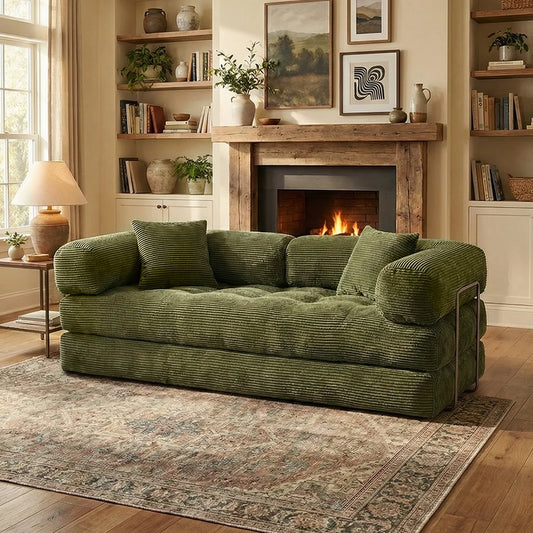 YQzyphyna Futon Sofa Bed Four In One Convertible Couch