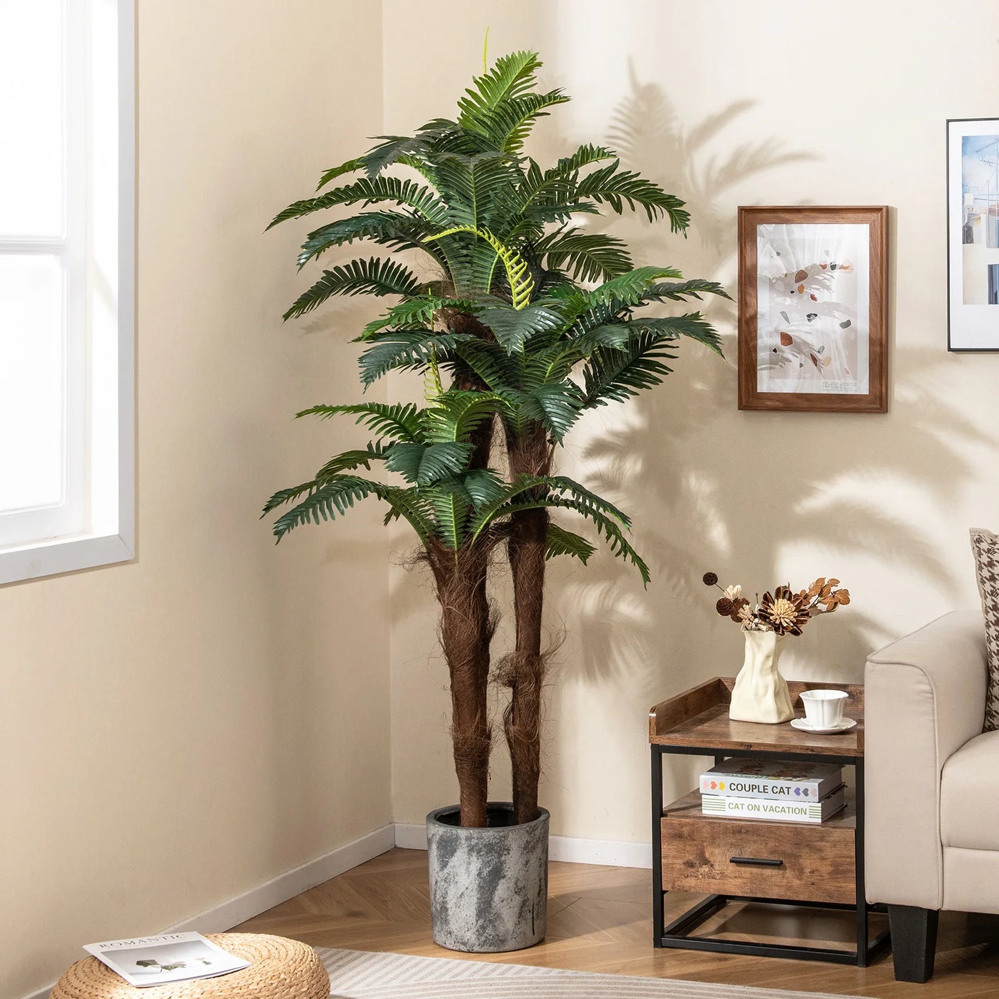 Lifezeal Two Pack Artificial Palm Trees For Indoor Decoration