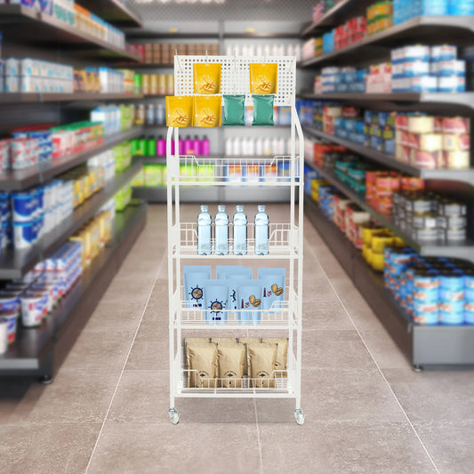 Four Tier Snack Rack Display Organizer Iron Retail Stand