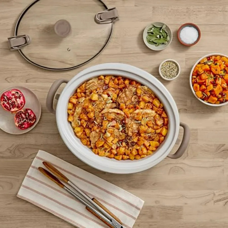 Programmable Kitchen Slow Cooker With Timer And Keep Warm Function