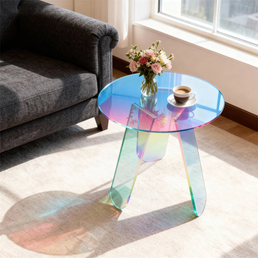 ARTLOGE Clear Acrylic Coffee Table Modern Minimalist Living Room