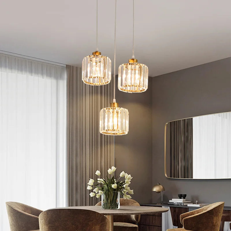 Vetulus Modern K9 Crystal Ceiling Chandelier For Living Spaces