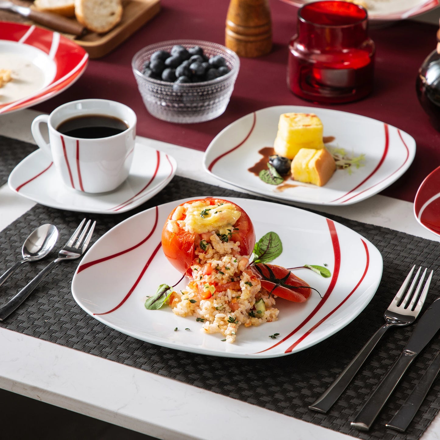 Malacasa Felisa 30 Piece Complete Porcelain Dinner Set